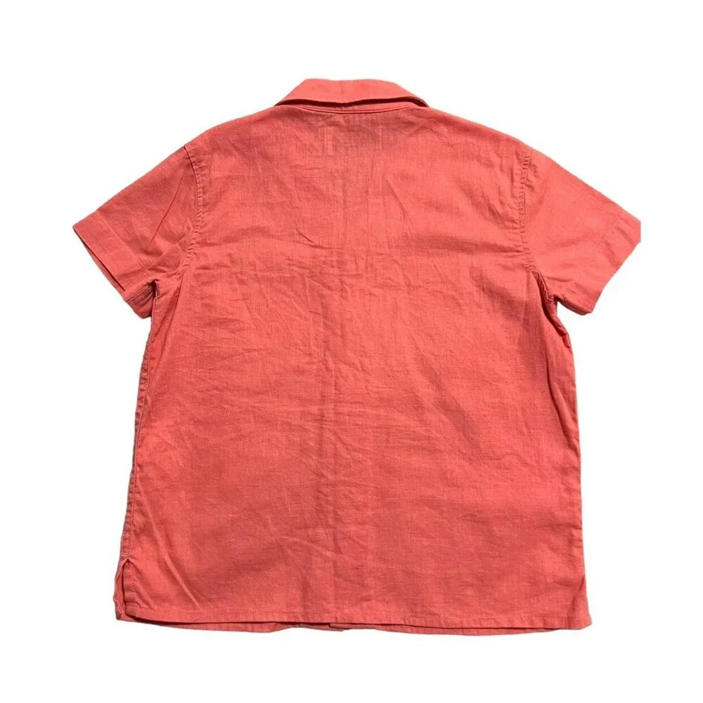 Old Navy XS (5) Salmon Linen Button Up Shirt